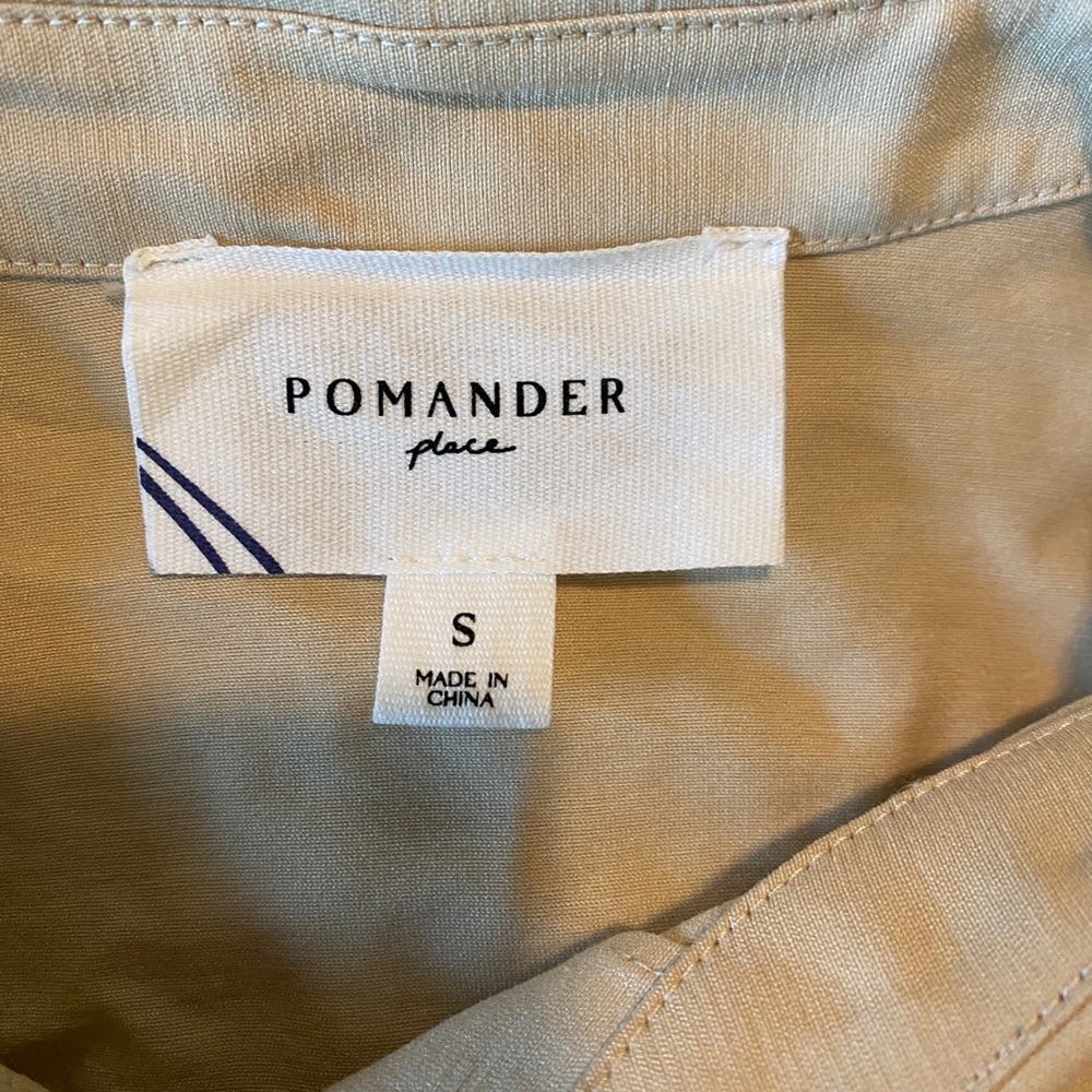 Tuckernuck Pomander Place Ashlen Tiered Ruffle Button Up Blouse Tan Size Small - Picture 11 of 11
